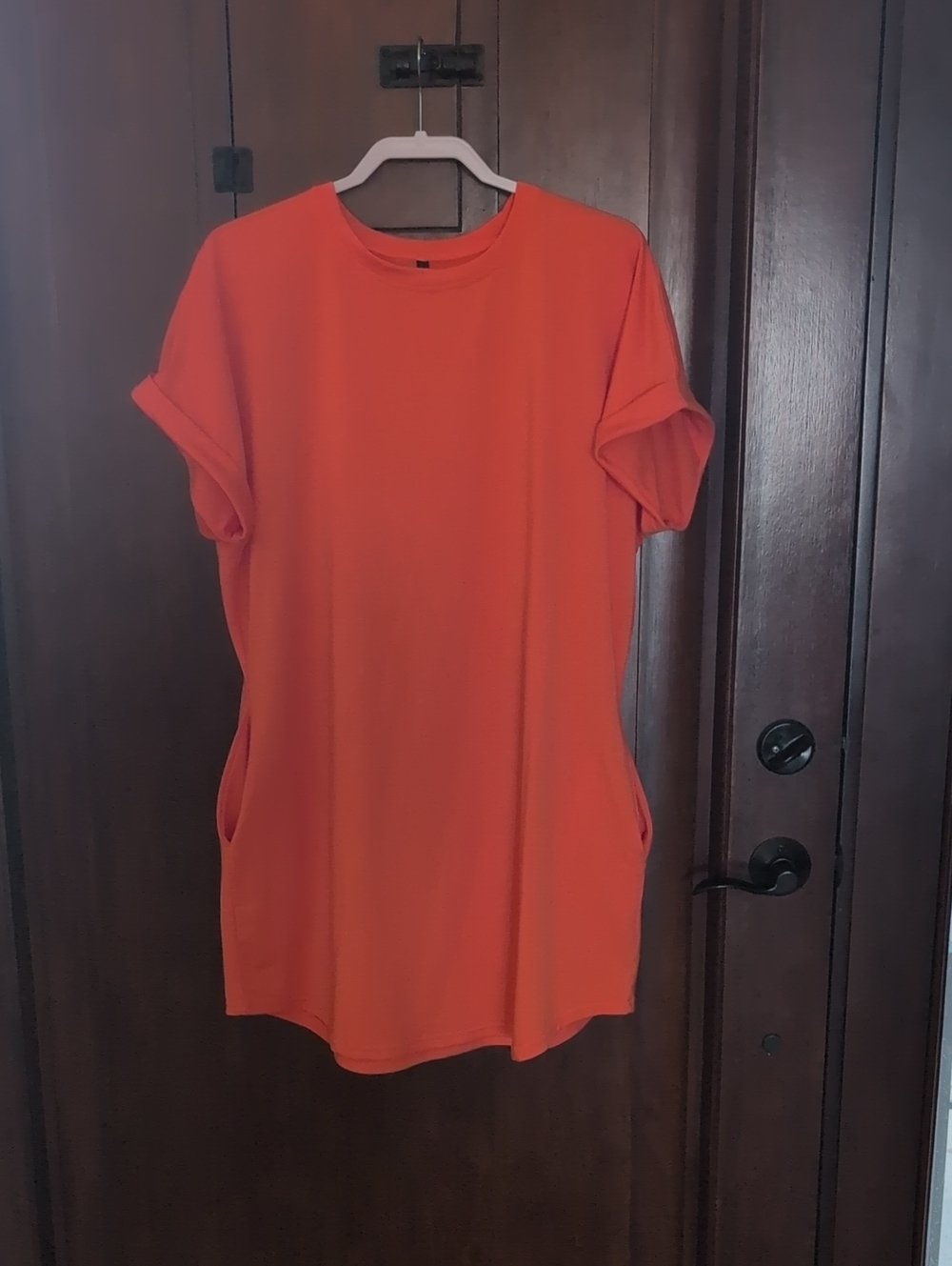Casual Orange Short Sleeve Women’s Top